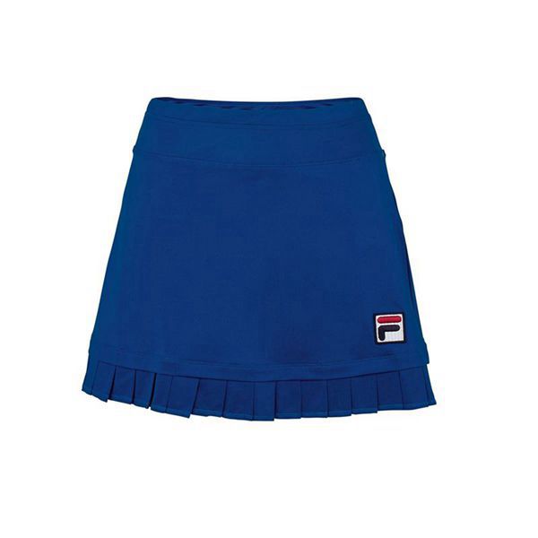 Fila Acqua Sole Pleated Hem Women's Skorts - Blue/White/Red,NZ 805-64385